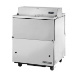 True TMC-34-S-DS-SS-HC - Mobile Milk Cooler, (8) crate, dual sided flip-up lids, stainless exterior